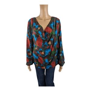 Alice + Olivia Geometric City Blouse M